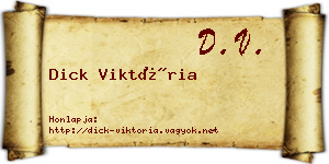 Dick Viktória névjegykártya