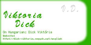 viktoria dick business card